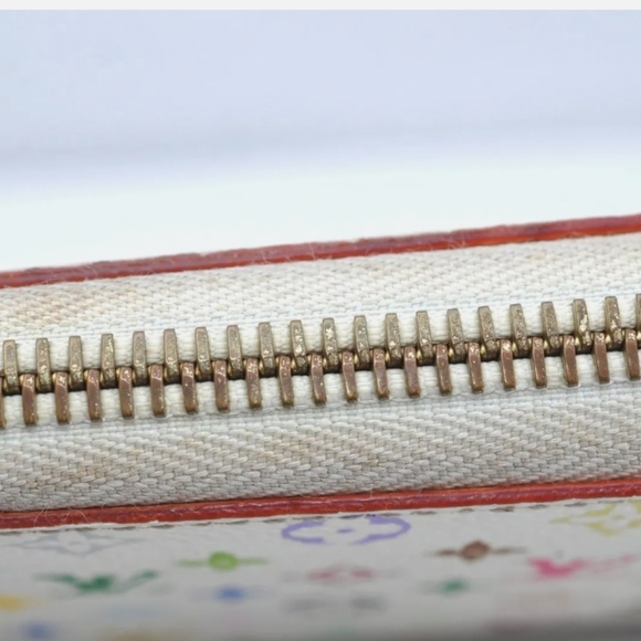 Louis Vuitton Monogram Multicolor Zippy Wallet White Orange interior Wallet - Picture 8 of 13